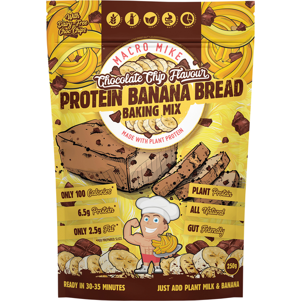 Macro Mike Protein Banana Bread Baking Mix Chocolate Chip – 250g