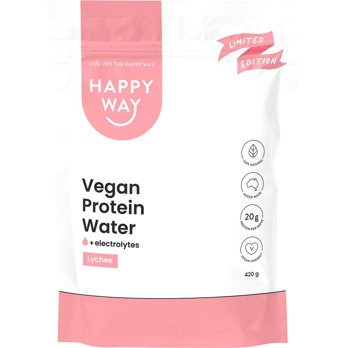 Happy Way Vegan Protein Water Powder – 420g