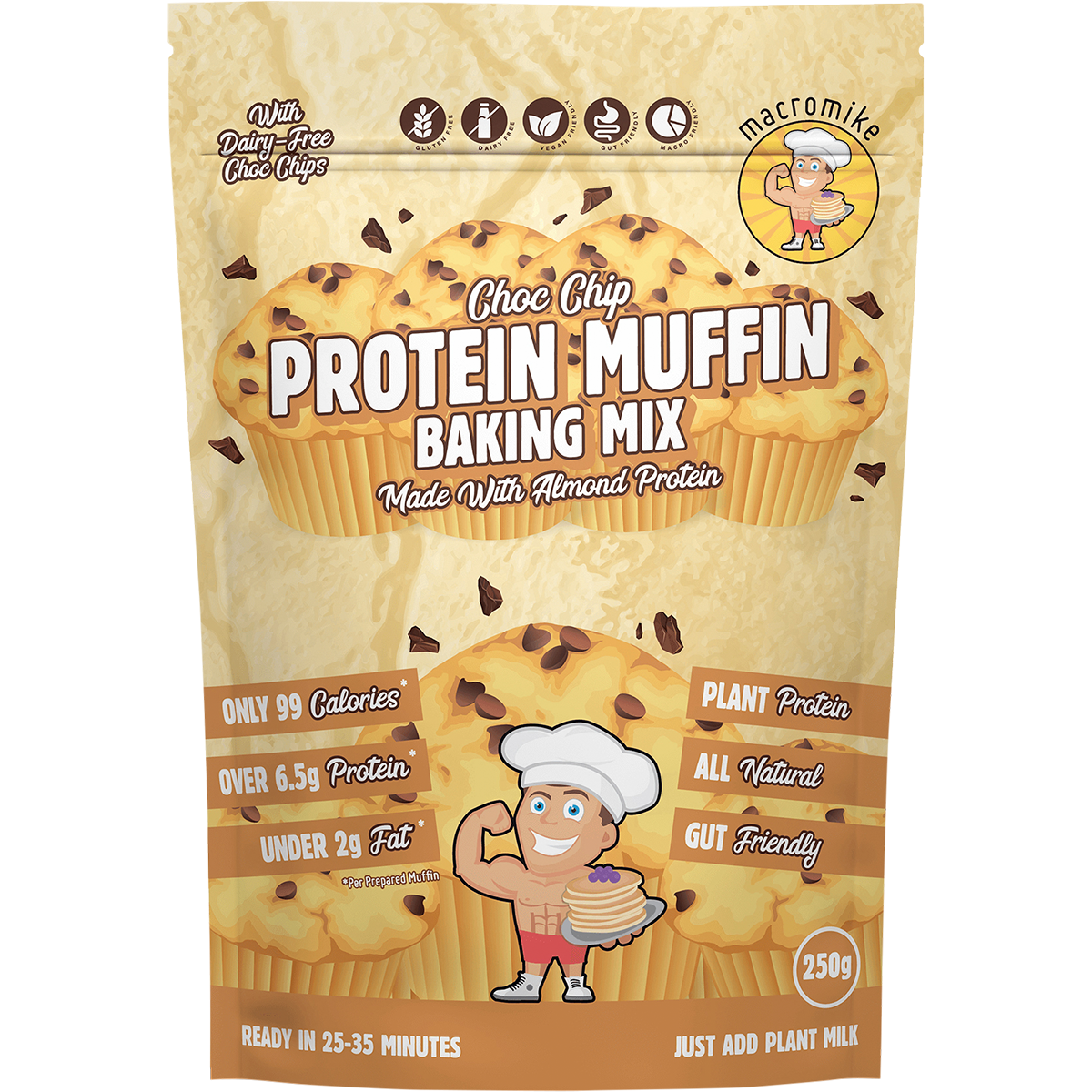 Macro Mike Protein Muffin Baking Mix Choc Chip – 250g