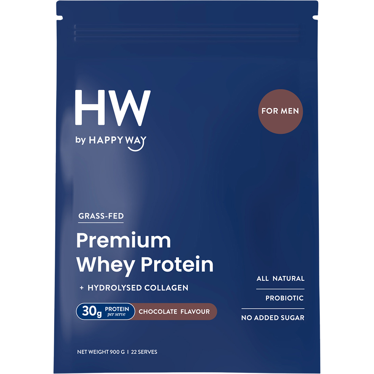 Happy Way Men's Premium Whey Protein Powder – 900g