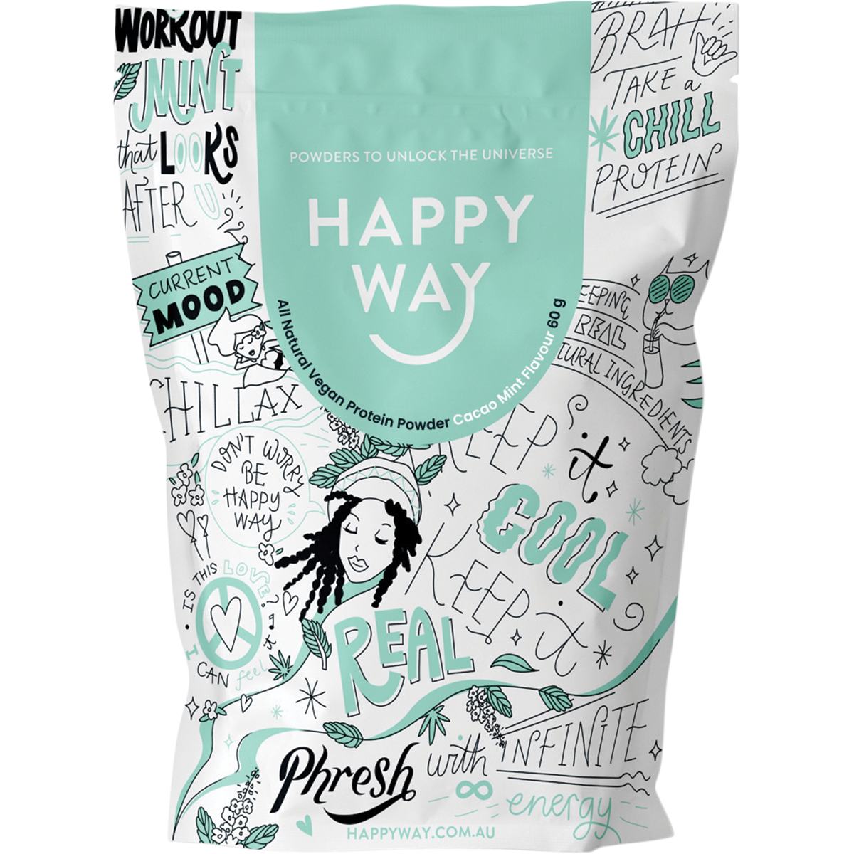 Happy Way Hemp Protein Powder - Cacao Mint