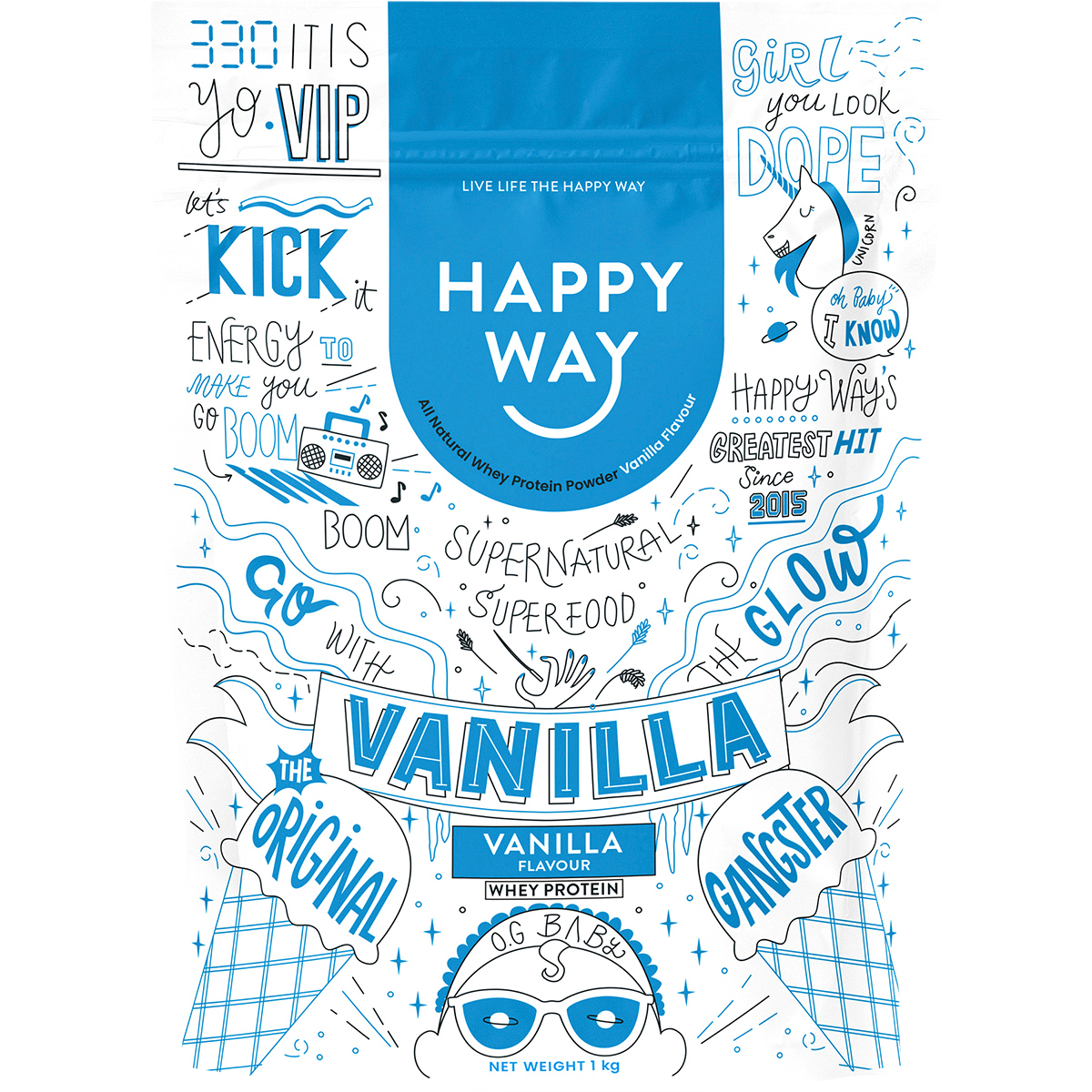 Happy Way Whey Protein Powder – 1kg