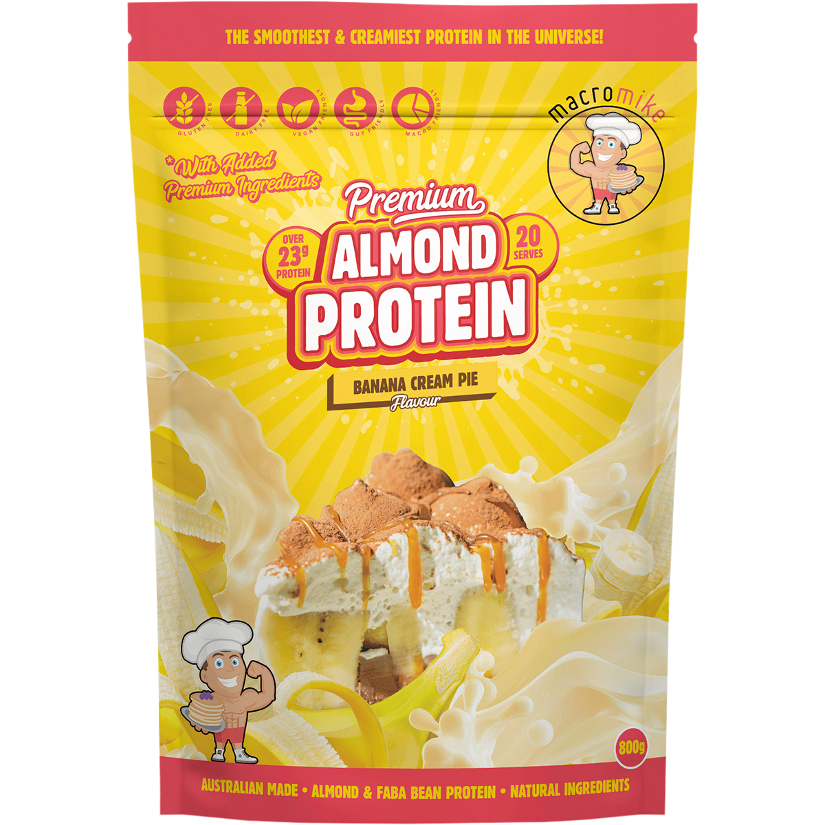 Macro Mike Premium Almond Protein – 800g