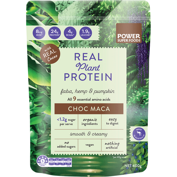 Power Super Foods Real Plant Protein Choc Maca – 400g