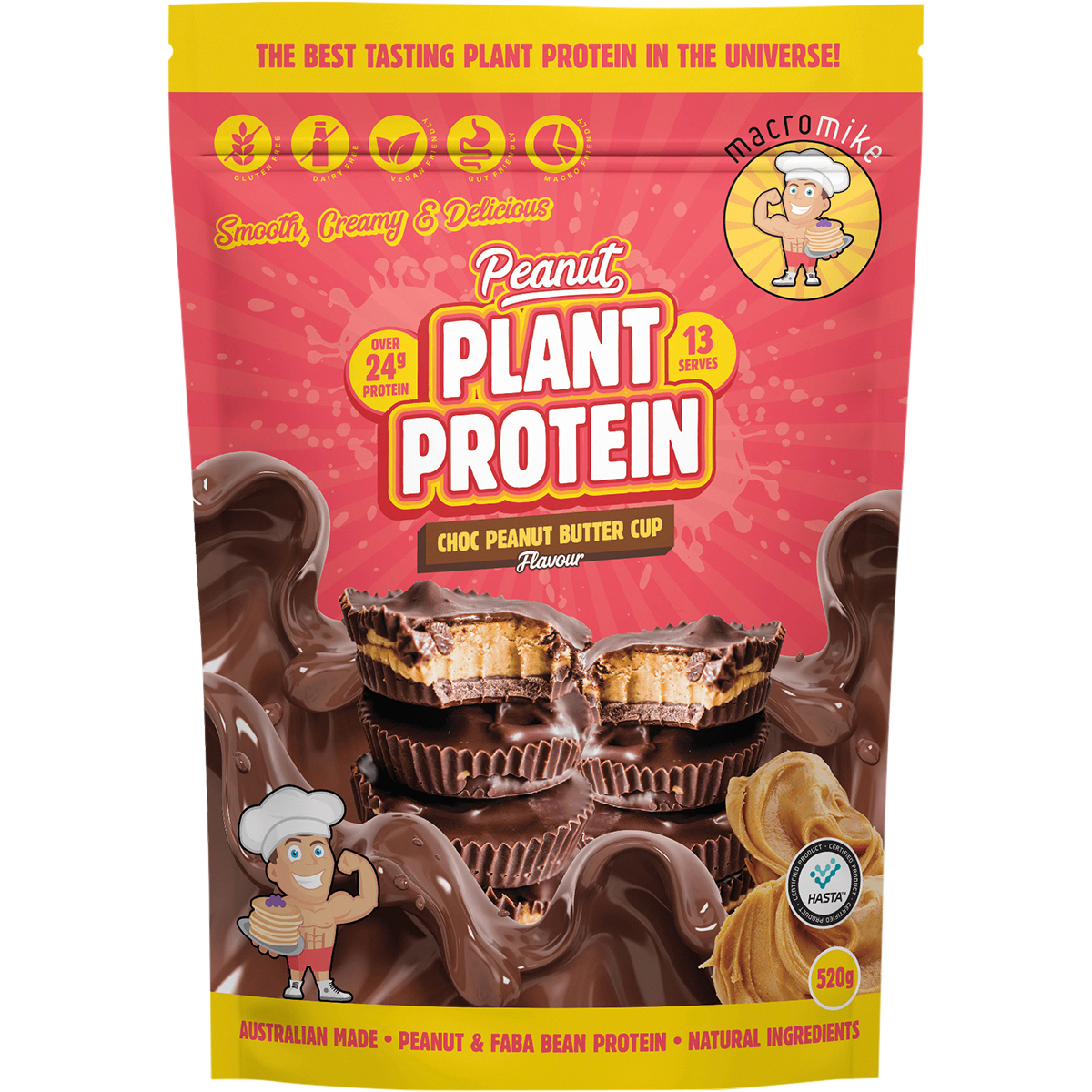 Macro Mike Peanut Plant Protein - Choc Peanut Butter Cup