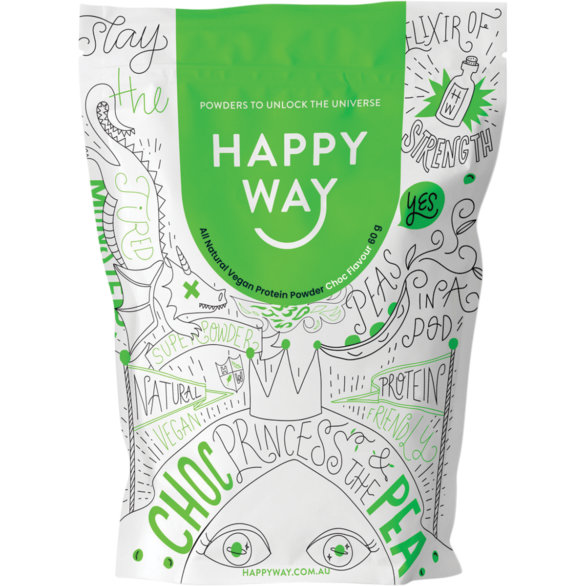 Happy Way Vegan Protein Powder – 6x60g