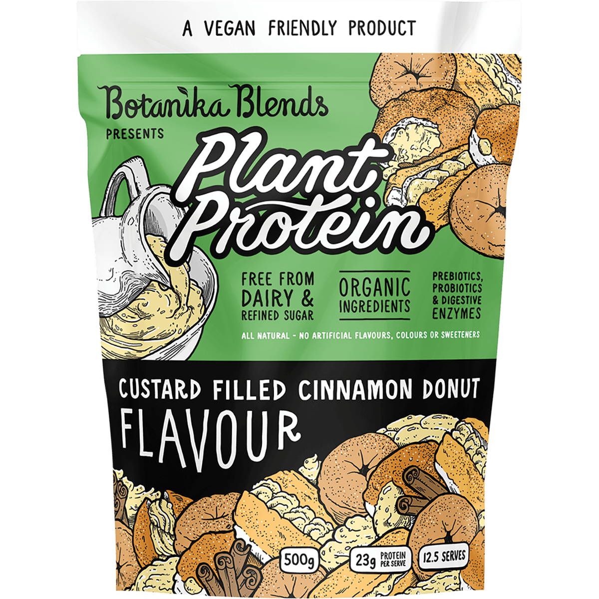 Botanika Blends Plant Protein - Custard Filled Cinnamon Donut