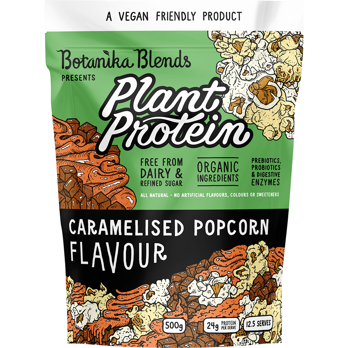 Botanika Blends Plant Protein Caramelised Popcorn - 500g