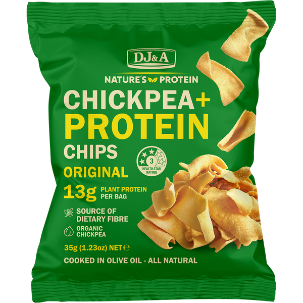 DJ&A Chickpea + Protein Chips – 9x35g