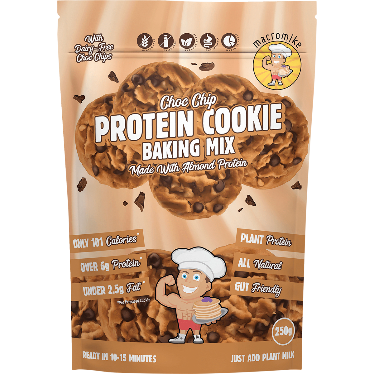 Macro Mike Protein Cookie Baking Mix Choc Chip – 250g