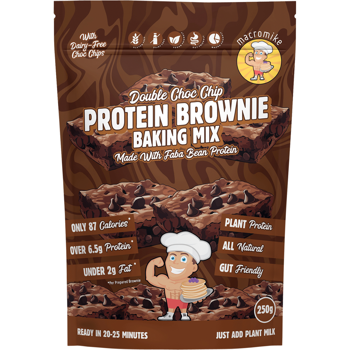 Macro Mike Protein Brownie Baking Mix Double Choc – 250g