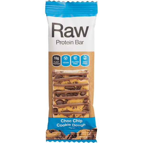Amazonia Raw Protein Bar Choc Chip Cookie Dough - 10x40g