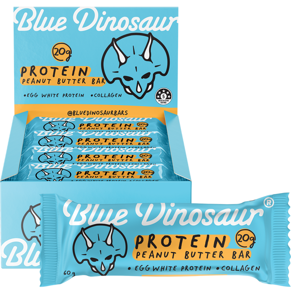 Blue Dinosaur Peanut Butter Protein Bar - 12x60g