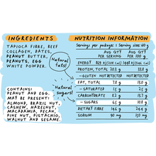 Blue Dinosaur Peanut Butter Protein Bar - 12x60g