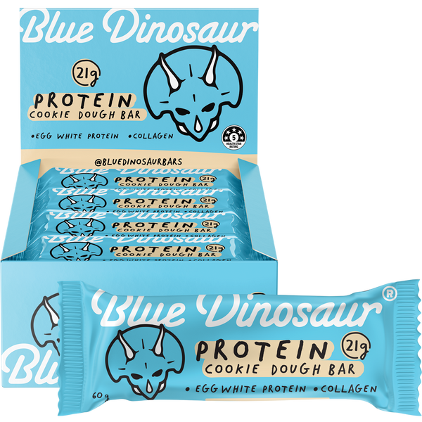 Blue Dinosaur Cookie Dough Protein Bar – 12x60g