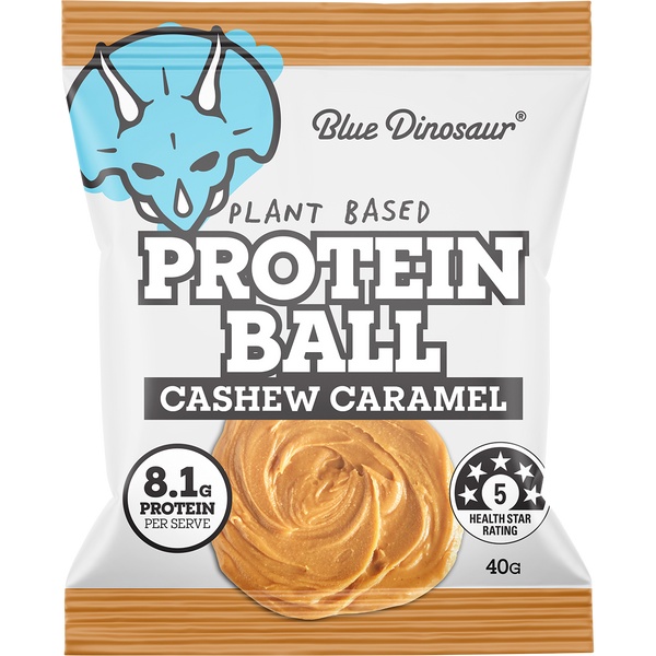 Blue Dinosaur Protein Ball Caramel Cashew – 12x40g