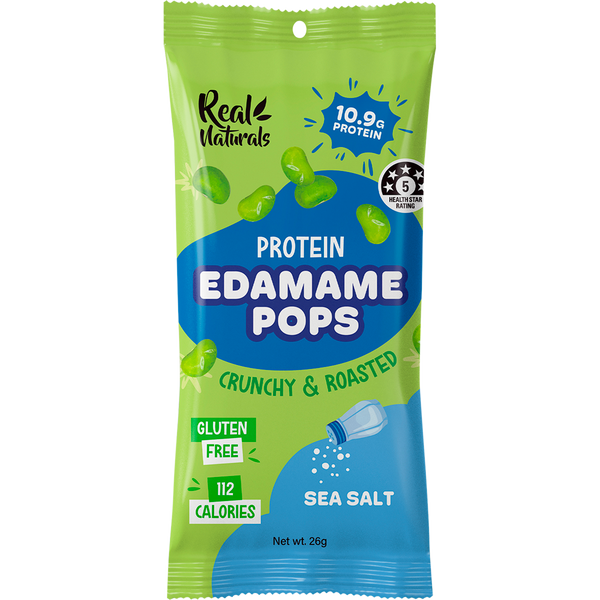 Real Naturals Protein Edamame Pops Sea Salt – 10x26g