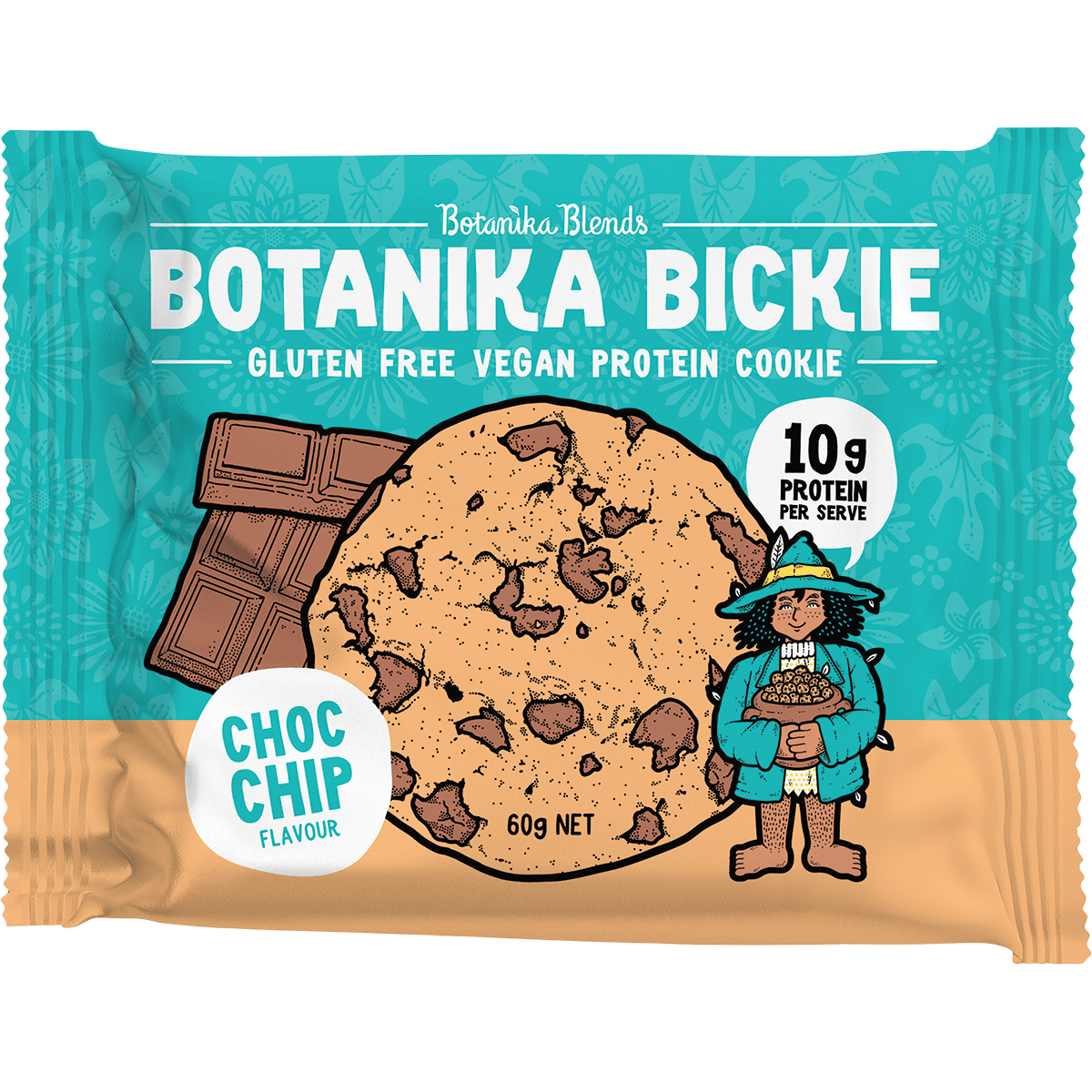 Botanika Blends Botanika Bickie Protein Cookie Choc Chip – 12x60g