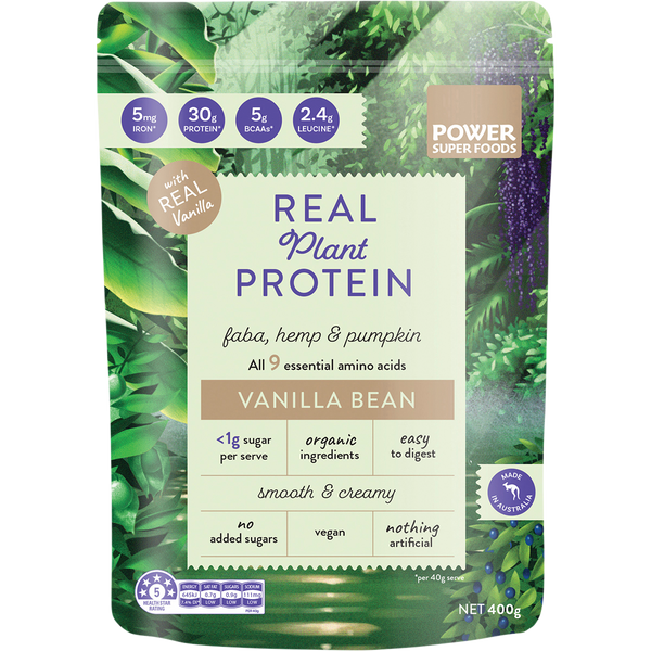 Power Super Foods Real Plant Protein Vanilla Bean – 400g