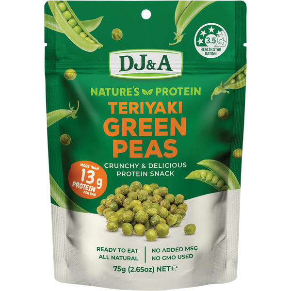 DJ&A Nature’s Protein Teriyaki Green Peas – 12x75g