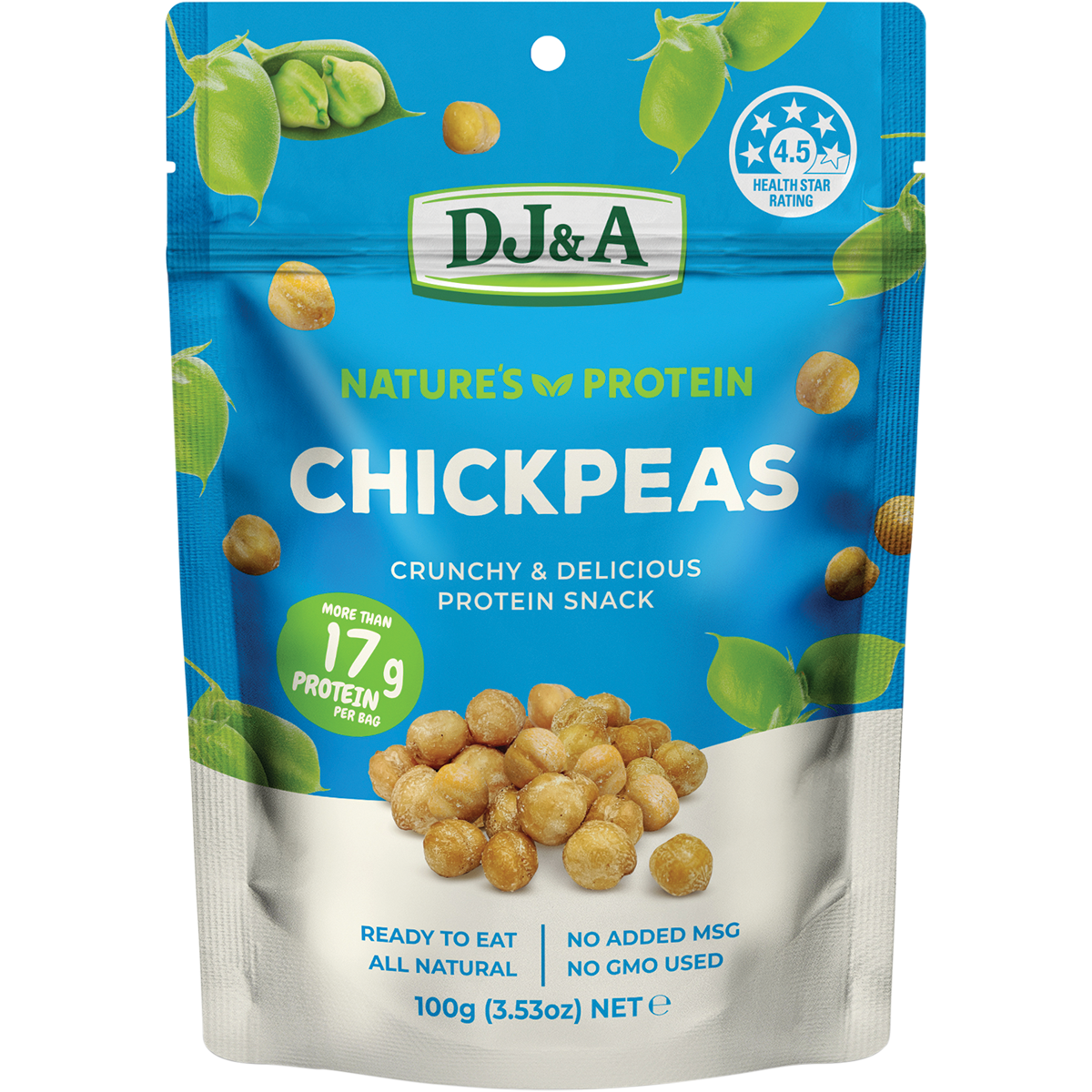 DJ&A Nature’s Protein Chickpeas –  12x100g