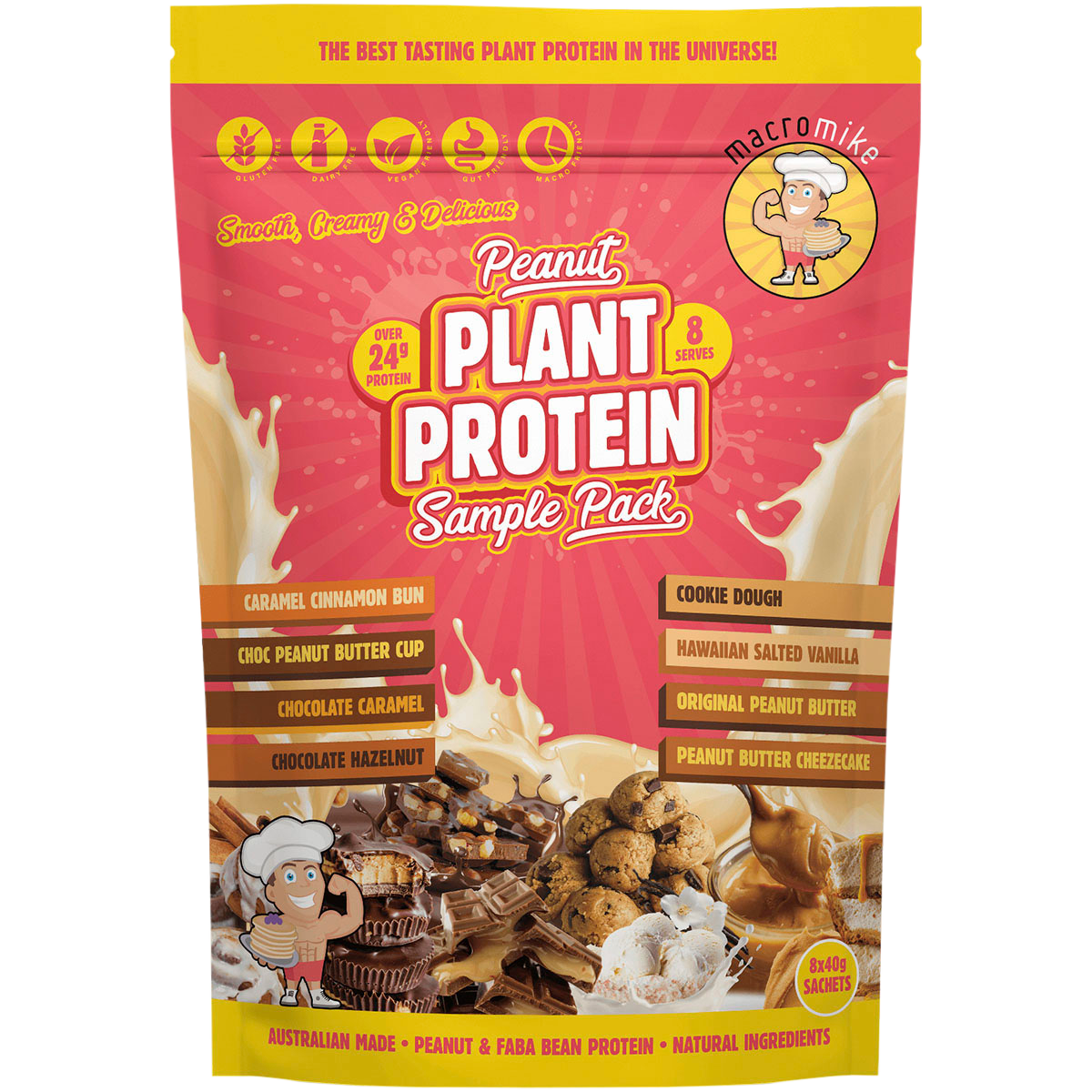 Macro Mike Peanut Plant Protein Sample Pack – 8x40g