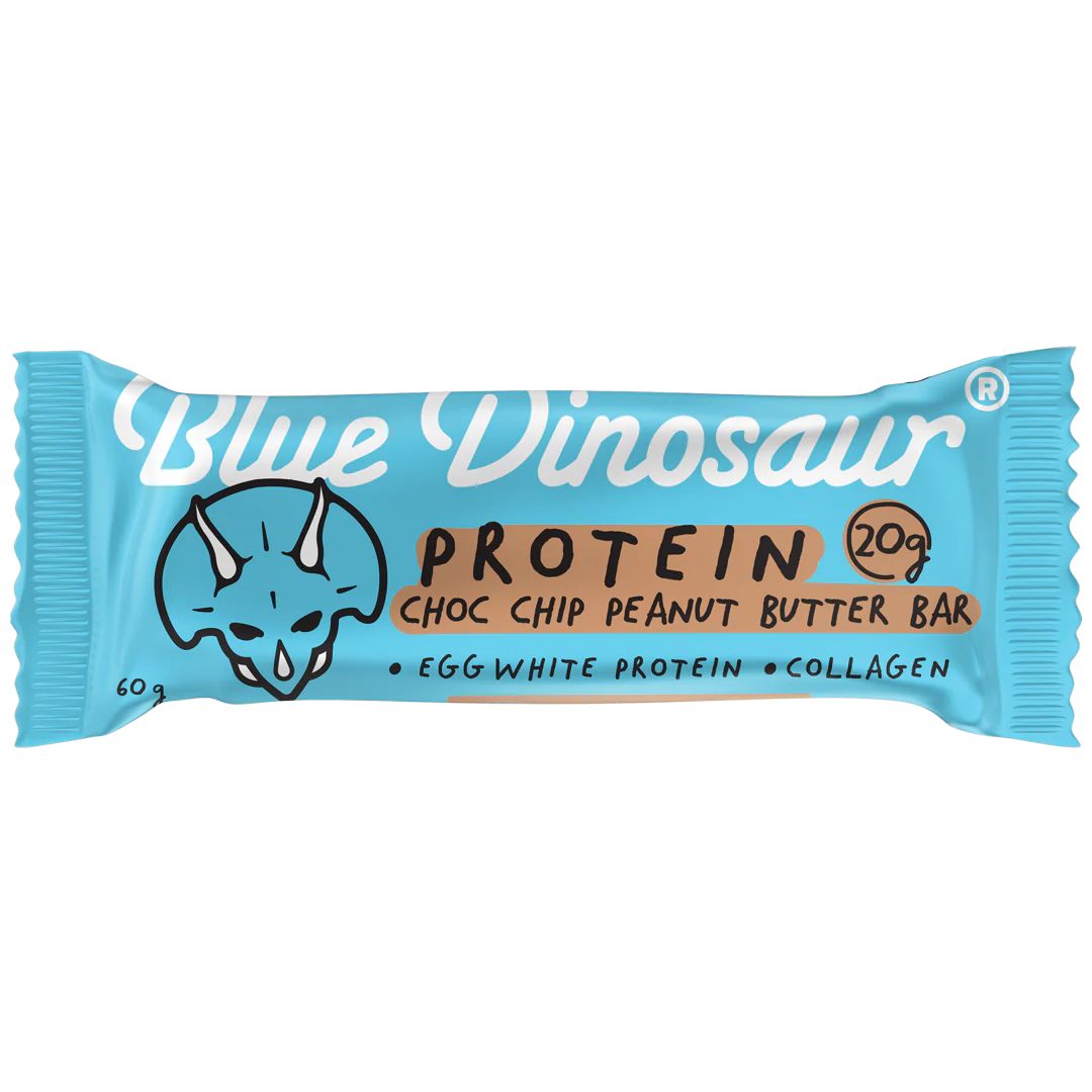 Blue Dinosaur Choc Chip Peanut Butter Protein Bar – 12x60g