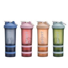 3 Tier Protein Shaker 500ml - Orange