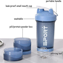 3 Tier Protein Shaker 500ml - Orange