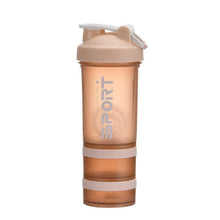 3 Tier Protein Shaker 500ml - Orange