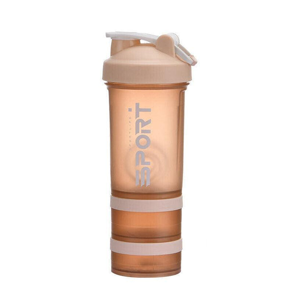 3 Tier Protein Shaker 500ml - Orange