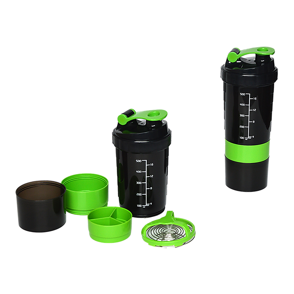 Protein Shaker Bottle Duo – 3-in-1 Blender Cup