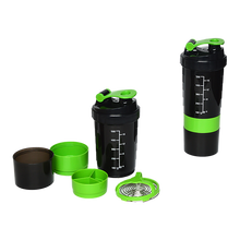 Protein Shaker Bottle Duo – 3-in-1 Blender Cup