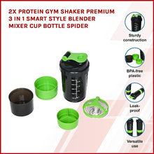 Protein Shaker Bottle Duo – 3-in-1 Blender Cup